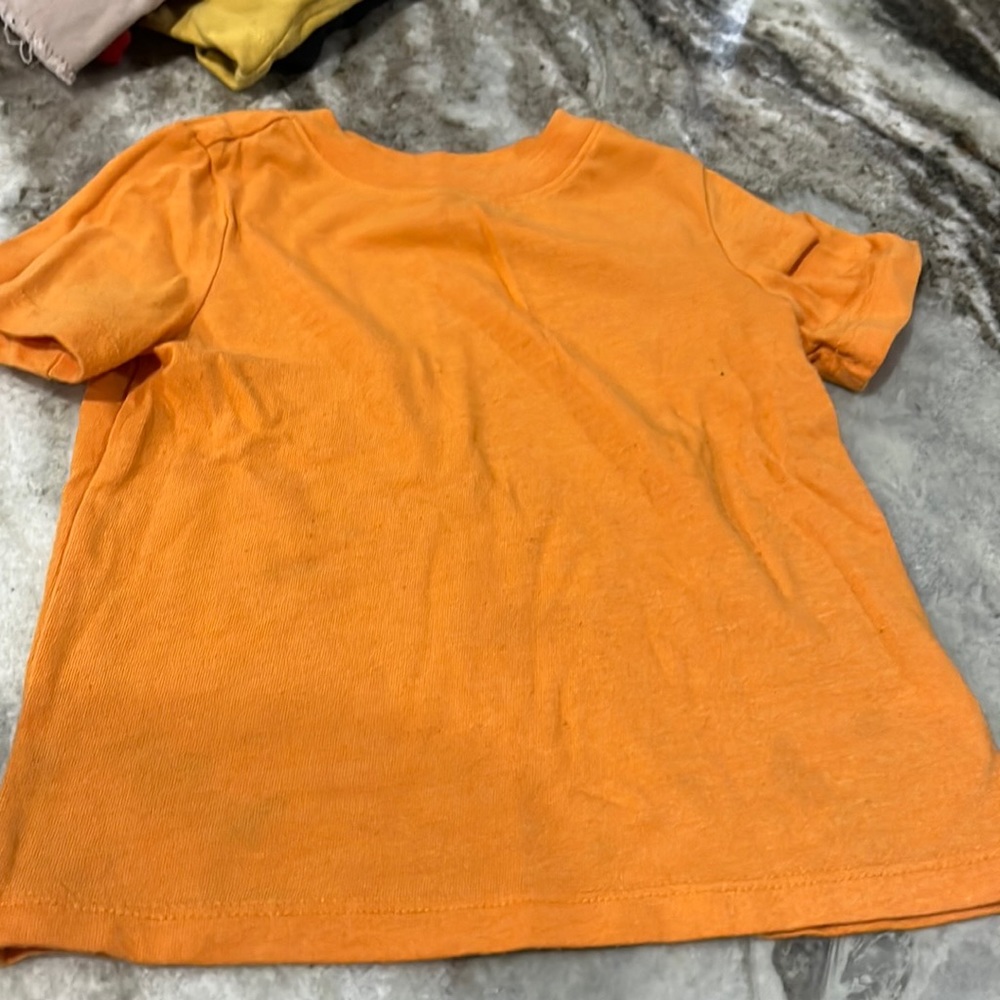 Orange cotton T-shirt
